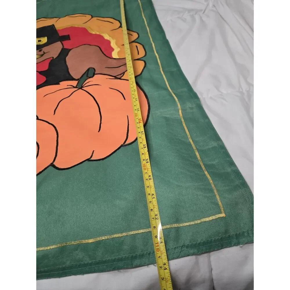 1994 Turkey Pumpkin Thanksgiving Yard Garden Decor Flag 28x42